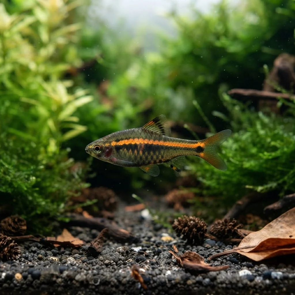 Glowlight Pygmy Barb (Desmopuntius rhomboideus / Pygmy Barb)(Unsexed)